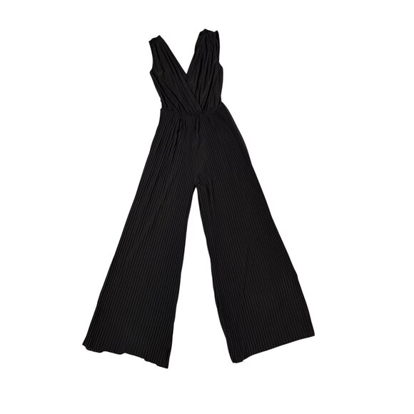 K&S Moda Made in Italy Women's Black Sophisticated Jumpsuit Size S/M NWT - Picture 1 of 10